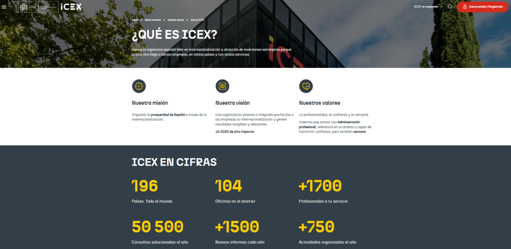 imagen de una página web
